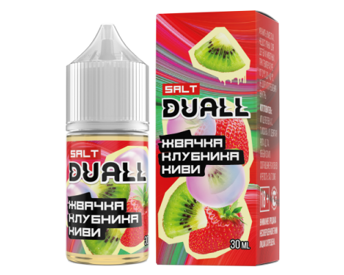 Жидкость DUALL SALT - Жвачка клубника, киви 30 ml HARD