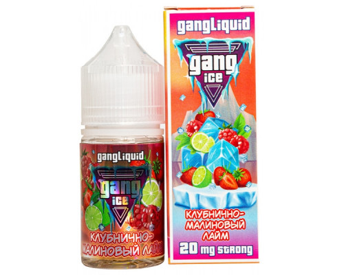 Жидкость Gang ICE Клубнично-малиновый Лайм 20 мг 30 мл STRONG
